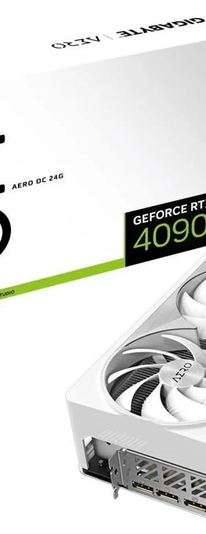 Gigabyte GV-N4090AERO OC-24GD GeForce RTX 4090 AERO OC 24G Graphics Card, 3X WINDFORCE Fans, 24GB 384-bit GDDR6X, Video Card