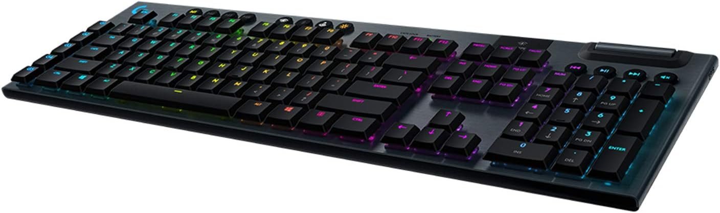 Logitech G915 LIGHTSPEED RGB Mechanical Gaming Keyboard, Low Profile GL Clicky Key Switch, LIGHTSYNC RGB, Advanced LIGHTSPEED Wireless and Bluetooth Support - Clicky,Black - Image 2