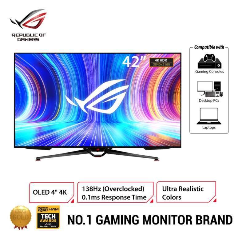 PG42UQ ASUS ROG Swift OLED PG42UQ 41.5 Inch 4K 138Hz HDMI 2.1,0.1 ms, Gaming Monitor - Image 3