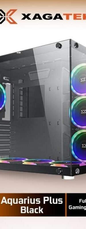 EN46423 Xigmatek Aquarius Plus ATX Case - Black with 7 fan rgb