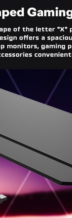 TM-GT04-X-RGB Twisted Minds X-Shaped RGB Gaming Desk Size (150*68*76 cm)