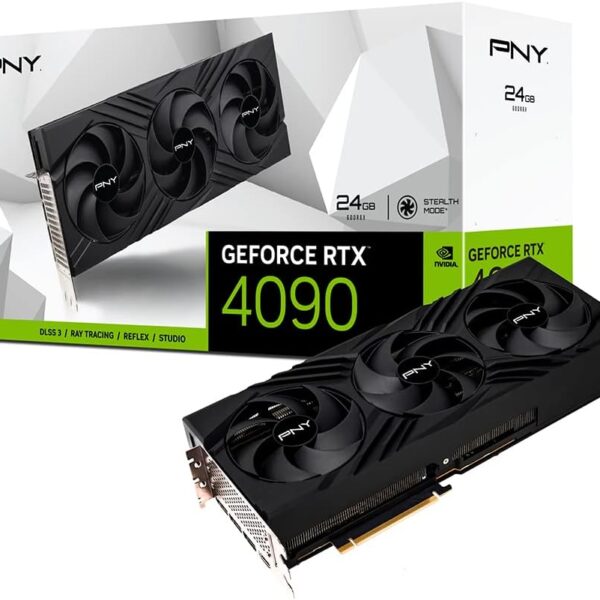 PNY Nvidia GeForce RTX 4090 24GB GDDR6X VERTO Triple Fan DLSS 3 Graphics Card – Part #: VCG409024TFXPB1