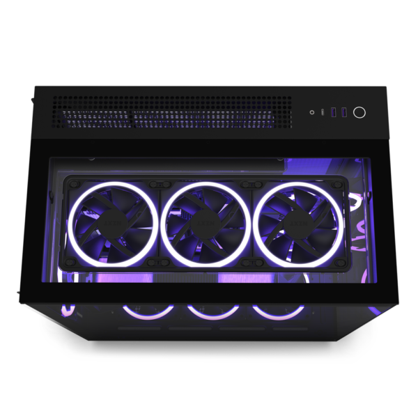 CM-H91EB-01 NZXT H9 Elite Premium Dual-Chamber Mid-Tower Airflow Case, 3x RGB Fans (Black)
