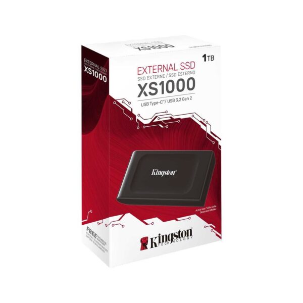 Kingston XS1000 1TB USB 3.2 Gen 2 Portable Pocket-Sized SSD | Part # SXS1000/1000G