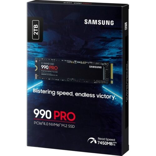 Samsung 990 PRO PCIe 4.0 NVMe M.2 2TB SSD upto 7450/6900 MB/s read/write Speed | Part # MZ-V9P2T0BW