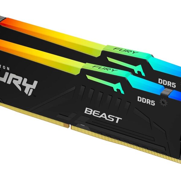 Kingston Fury Beast RGB 32GB (2x16GB) 5600MHz DDR5 CL40 Desktop Memory Kit | Part # KF556C40BBAK2-32