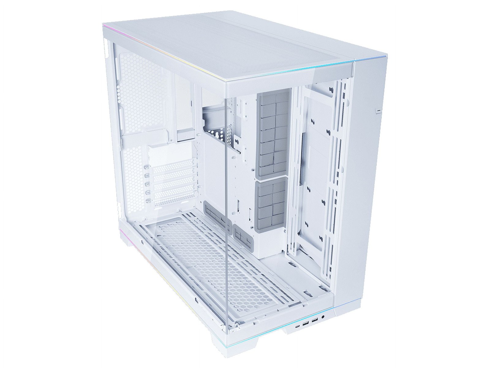 LIAN LI O11 Dynamic EVO Evolution Continues Aluminum Steel Tempered Glass ATX Mid Tower Case - White | Part # O11DEW-W