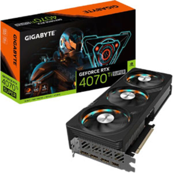 GIGABYTE NVIDIA GEFORCE RTX 4070Ti SUPER Gaming OC 16GB GDDR6X Graphics Card – Black | Part # GV-N407TSGAMING OC-16GD