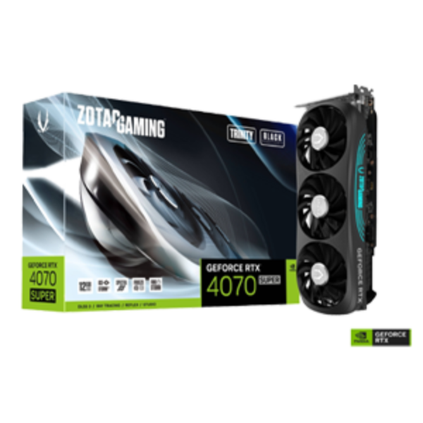 Zotac Gaming GeForce RTX 4070 Super Trinity Black Edition 12GB GDDR6X Graphics Card | Part # ZT-D40720D-10P