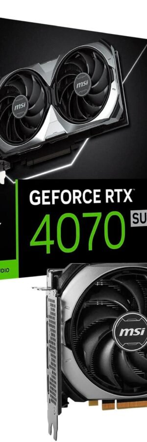 MSI GeForce RTX 4070 Super Ventus 2X Black OC Edition 12GB GDDR6X Graphics Card | Part # 912-V513-641