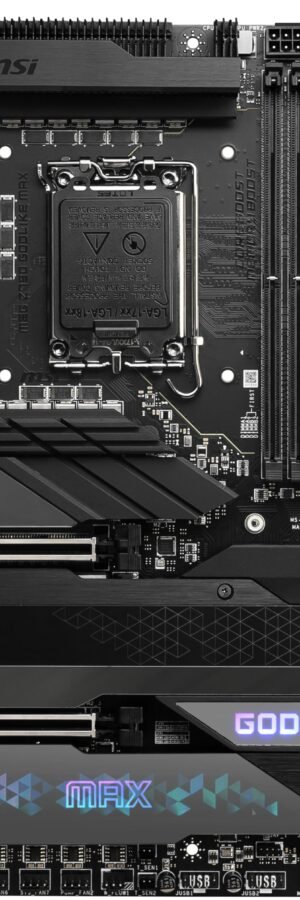 MSI MEG Z790 GODLIKE MAX Gaming Motherboard , LGA 1700, DDR5, PCIe 5.0, M.2, 10Gbps LAN, USB 3.2 Gen2, Wi-Fi 7, Thunderbolt, E-ATX) | Part # 911-7D85-008