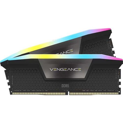 CORSAIR VENGEANCE RGB 32GB (2 x 16GB) DDR5 DRAM 5600MHz C40 Memory Kit – Black