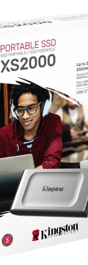 Kingston 4TB Portable SSD XS2000 External Solid State Drive, 2000MB/s | Part # SXS2000/4000G