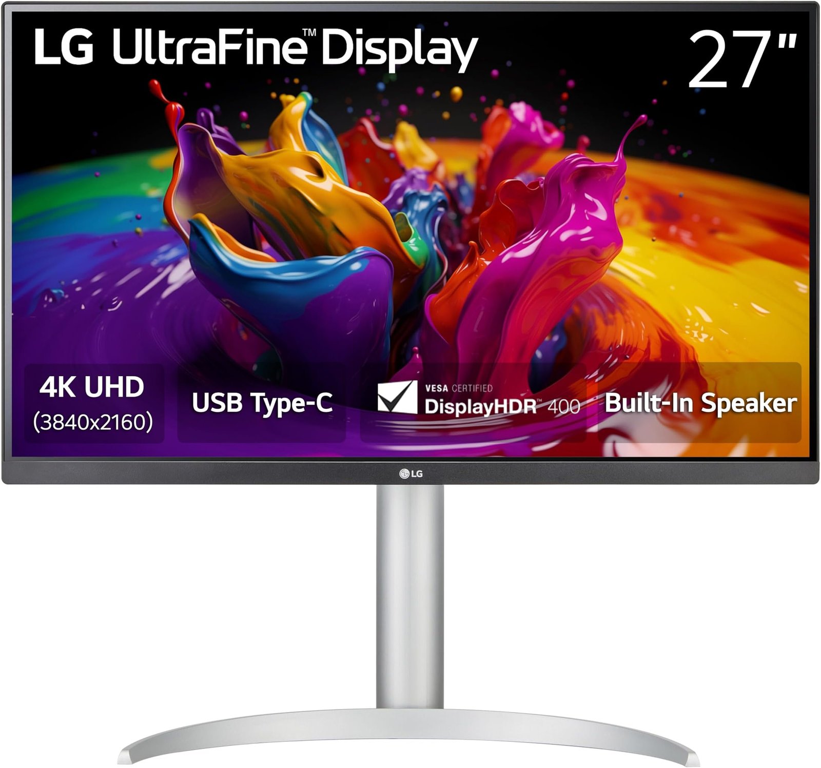 LG 27″ UP850 IPS 4K 60Hz USB Type-C Monitor 5ms HDR400 Speaker 90W Rotatable | Part # 27UP850N-W