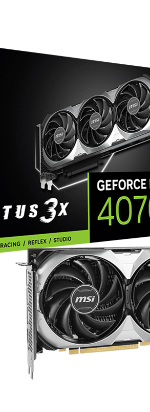 MSI GeForce RTX 4070 Super Ventus 3X Black OC Edition 12GB GDDR6X Graphics Card
