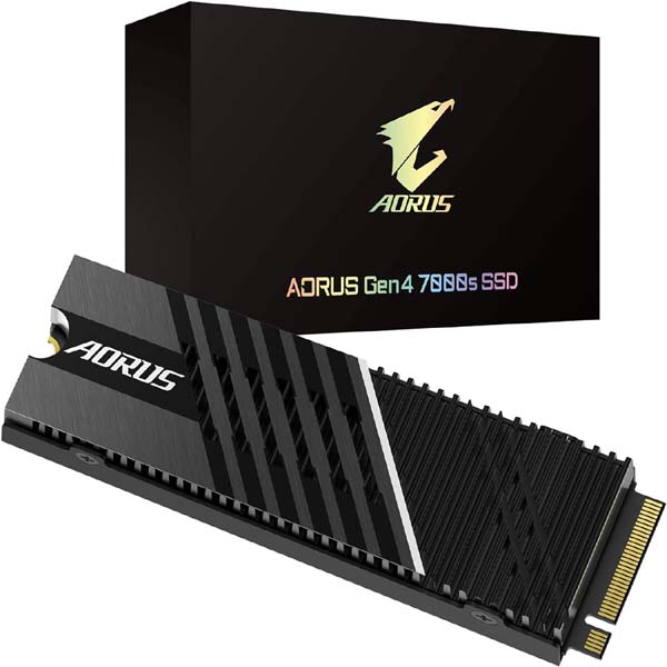 Part # GP-AG70S1TB  AORUS Gen4 7000s M.2 2280 1TB SSD PCIe 4.0 NVMe M.2, Speed : up to 7000 MB/s Aluminum Heatsink, 3D TLC NAND,