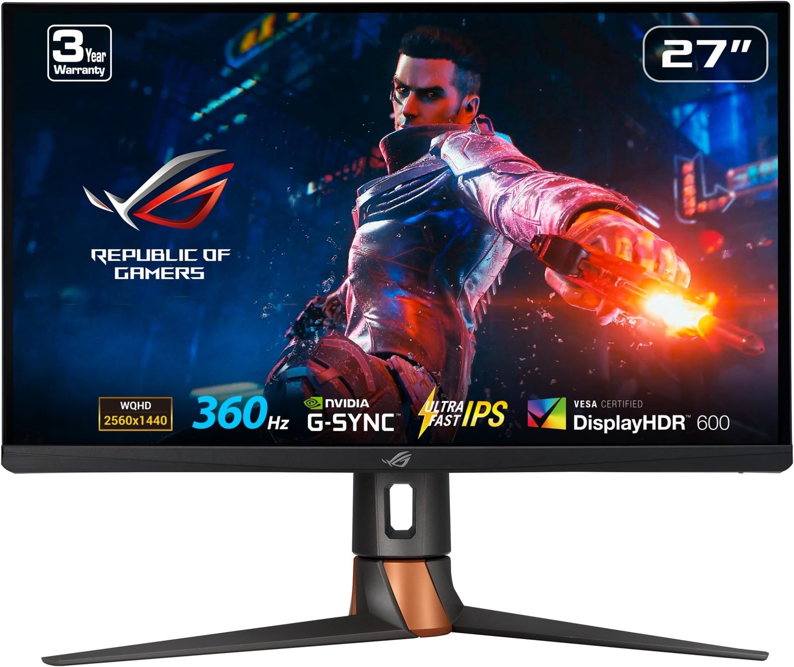 ASUS 27″ ROG Swift 360Hz PG27AQN 2K IPS 1ms Gaming Monitor HDR Rotatable NVIDIA G-SYNC eSports