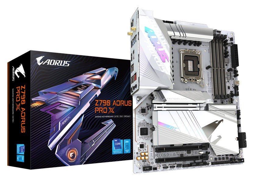 Part # Z790 AORUS PRO X GIGABYTE AORUS Z790 PRO X DDR5 WIFI-7 ATX Motherboard - White - Image 2