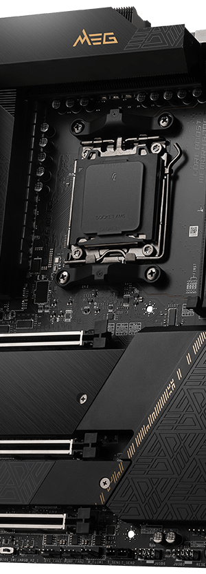 MSI MEG X670E ACE AM5 E-ATX AMD Ryzen™ 7000 Series Motherboards, DDR5, Wi-Fi 6E, 10G Super LAN + 2.5G LAN, PCIe 5.0 M.2 slots, HD Audio with Audio Boost