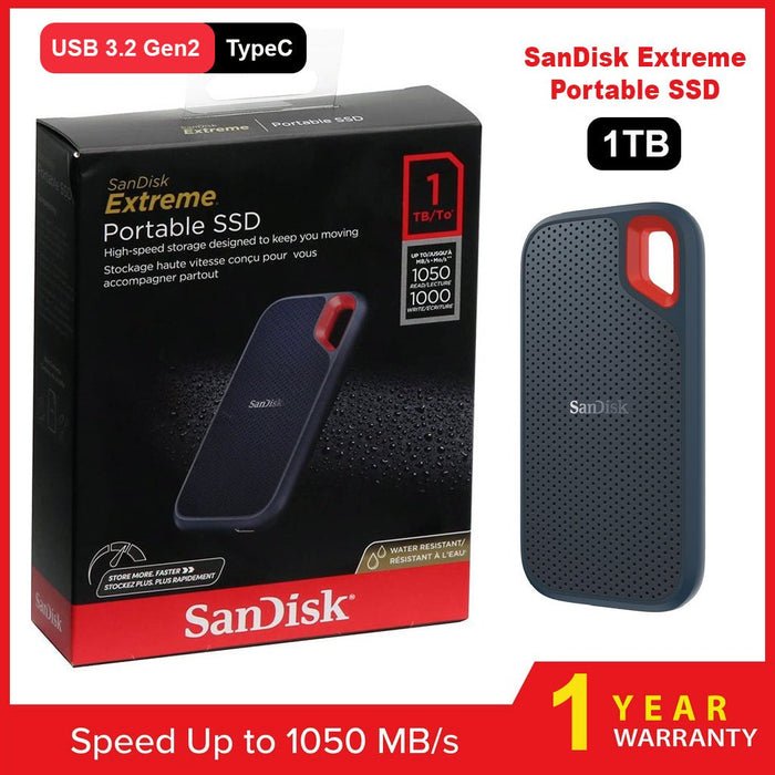 SanDisk 1TB Extreme Portable SSD V2, 1050MB/s - Image 2