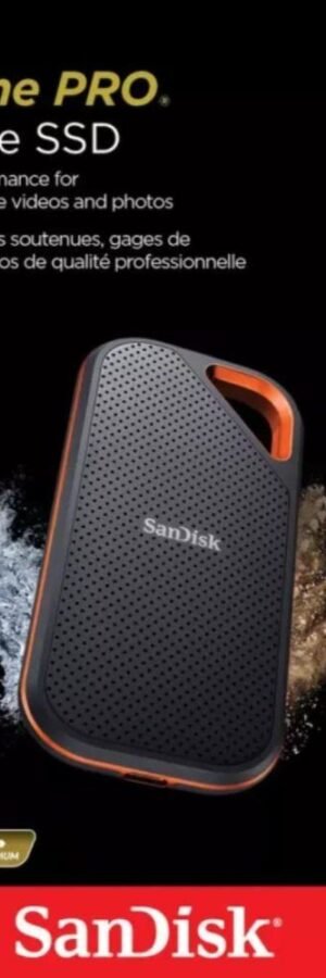 SanDisk 4TB Extreme Pro Portable SSD V2, 2000MB/s