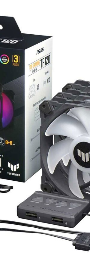 ASUS TF120 TUF Gaming ARGB Case Fan – 3-Pack Black