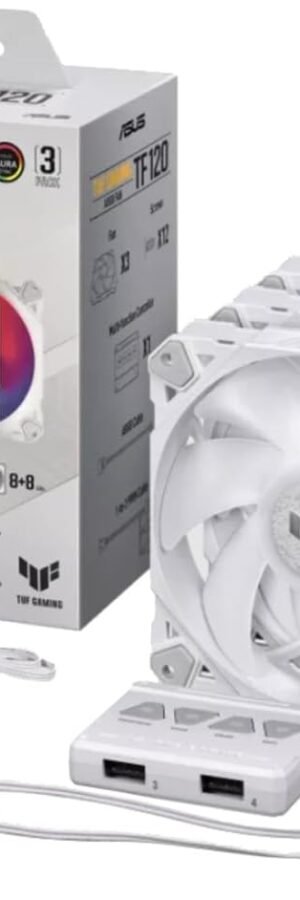 ASUS TF120 TUF Gaming ARGB Case Fan – 3-Pack WHITE
