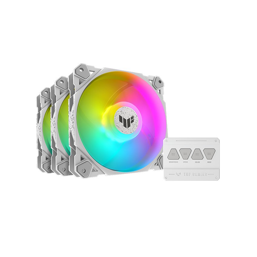 ASUS TF120 TUF Gaming ARGB Case Fan – 3-Pack WHITE - Image 2