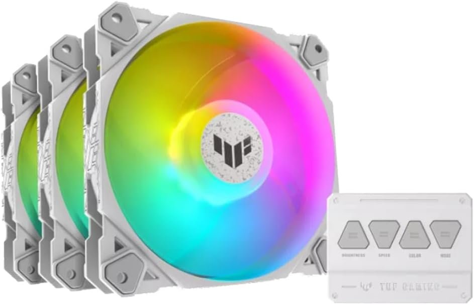 ASUS TF120 TUF Gaming ARGB Case Fan – 3-Pack WHITE - Image 4